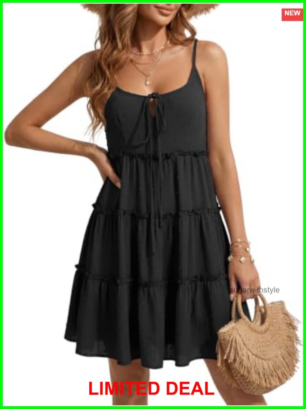 Swiss Dot Smocked Mini Dress Sleeveless A-Line Sundress
